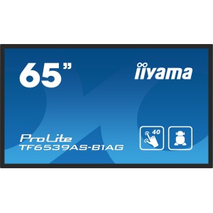 iiyama TF6539AS-B1AG pantalla para PC 163,8 cm (64.5") 3840 x 2160 Pixeles 4K Ultra HD LED Pantalla táctil Negro