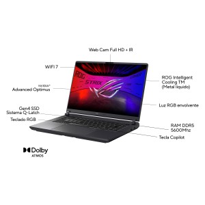 ASUS ROG Strix G16 G615JPR-S5003 - Ordenador Portátil Gaming de 16" WQXGA 240Hz (Intel Core i7-14650HX, 32GB RAM, 1TB SSD,