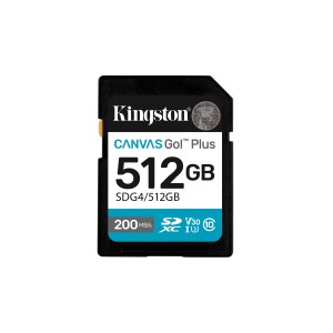 Kingston Technology Canvas Go! Plus 512GB SDXC Canvas Go Plus Gen4 200MB s C10 UHS-I U3 V30