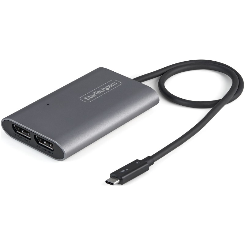 StarTech.com Adaptador Thunderbolt 3 a Dos Puertos DisplayPort DP 1.4 - Adaptador Thunderbolt 3 a DP de 2 Monitores 4K de 60Hz