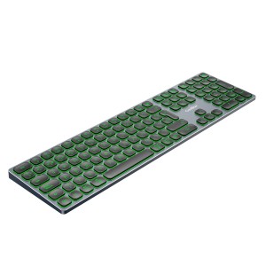CoolBox TECLADO INALAMBRICO RETROILUMINADO MOONLIGHT KEY B431 USB-C+BT5.1+RF2.4G GRIS OSCURO DE ALUMINIO