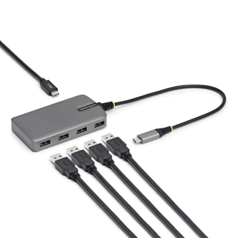 StarTech.com 5G4AC-USB-C-HUB hub de interfaz USB 3.2 Gen 1 (3.1 Gen 1) Type-C 5000 Mbit s Gris
