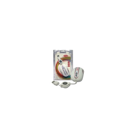 3F-MSM201/WP ratón USB tipo A Óptico 800 DPI
