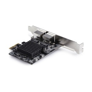 StarTech.com Tarjeta de Red Ethernet PCI Express de 2 Puertos Gigabit 5G - Tarjeta Adaptador Ethernet PCI-E Chipset RTL8126 -