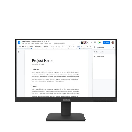 Lenovo ThinkVision S22-4e pantalla para PC 54,6 cm (21.5") 1920 x 1080 Pixeles Full HD LED Negro