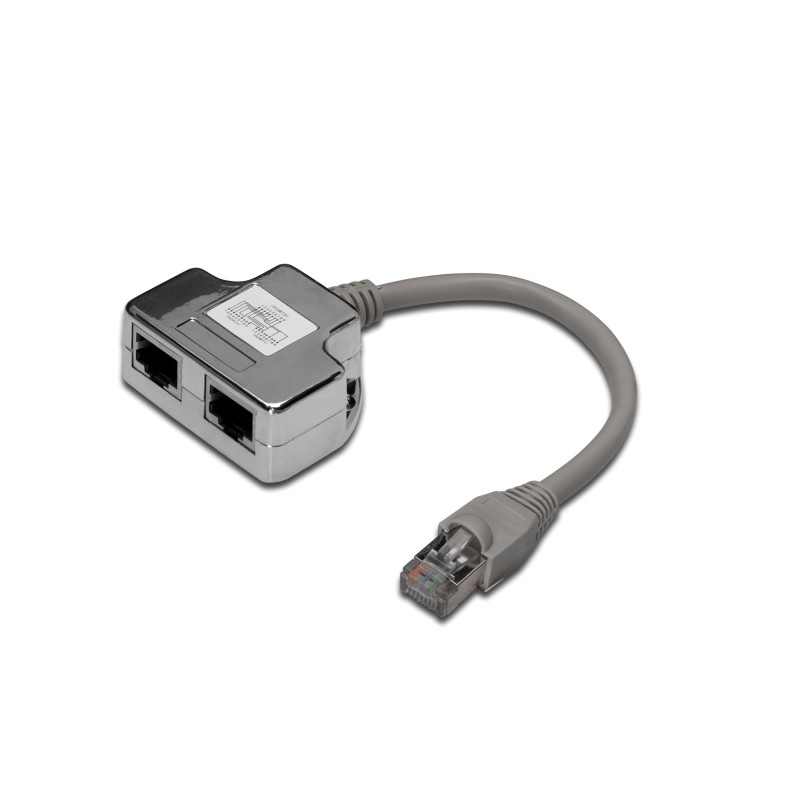 Cable de conexión-adaptador CAT 5e, 2 CAT 5e, blindados