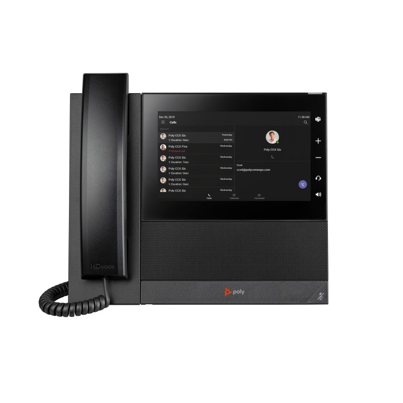 HP Poly Teléfono multimedia empresarial Poly CCX 600 para Microsoft Teams y habilitado para alimentación a través de Ethernet