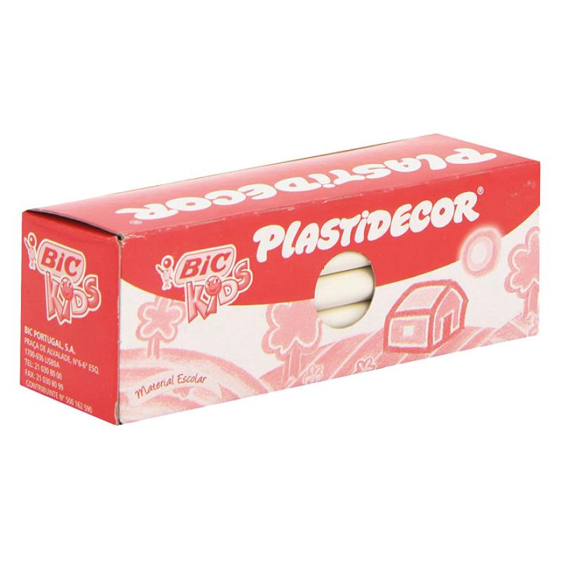 EST. 25 LAPIZ CERA BIC PLASTIDECOR BLANCO