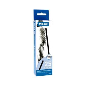 CAJA 25 CARBONCILLOS NATURAL MILAN 3-5MM