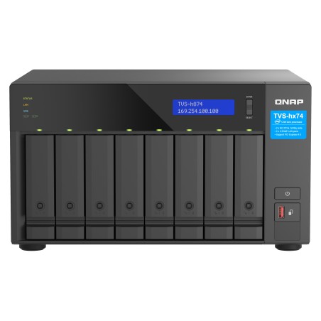 QNAP TVS-h874 NAS Torre Intel® Core™ i5 i5-12400 32 GB DDR4 0 TB QuTS hero Negro