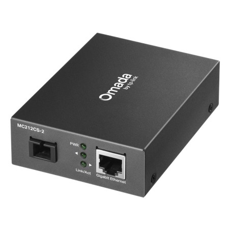 TP-Link Omada MC212CS-2 convertidor de medio 1000 Mbit s 1550 nm Monomodo Negro