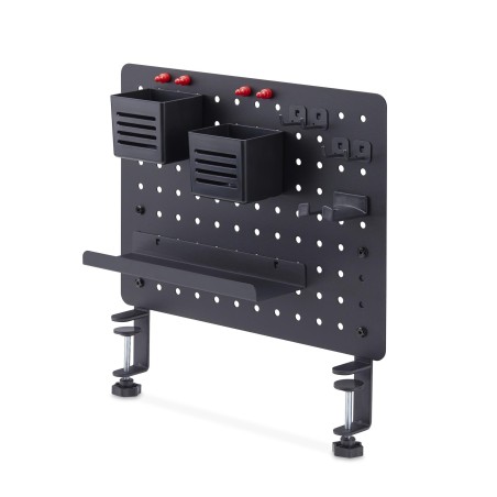 StarTech.com Tablero Perforado de Sobremesa con Abrazadera - Panel Perforado Metalico - Organizador de Acero con Accesorios