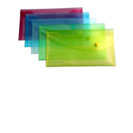 Foolscap Pastel Popper Wallet Assorted Polipropileno (PP) DL