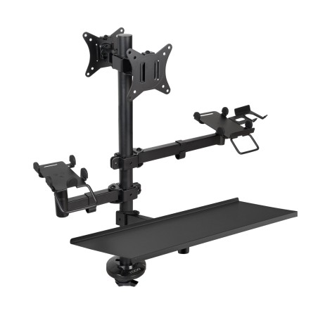 TooQ Soporte de Mesa para TPV Impresora Pantallas 17”-32” Terminal Lector Teclado