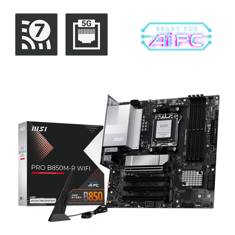 MSI PRO B850M-P WIFI placa base AMD B850 Zócalo AM5 micro ATX