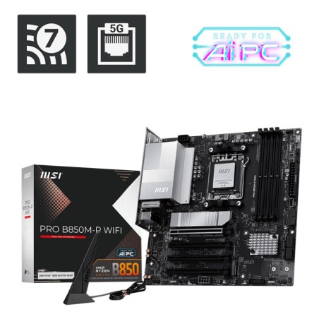 MSI PRO B850M-P WIFI placa base AMD B850 Zócalo AM5 micro ATX