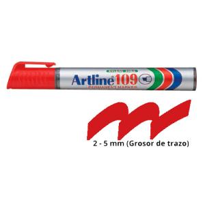 EK-109 marcador permanente Punta de cincel Rojo