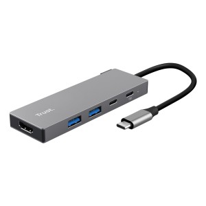 Trust 26062 hub de interface USB Type-C Cinzento