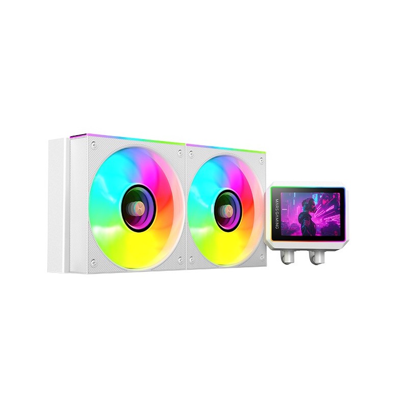 Mars Gaming ML-VISIONII240W Procesador Kit de refrigeración líquida 12 cm Blanco 1 pieza(s)