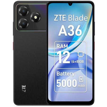Blade A36 17,1 cm (6.75") SIM doble Android 15 4G USB Tipo C 4 GB 64 GB 5000 mAh Negro
