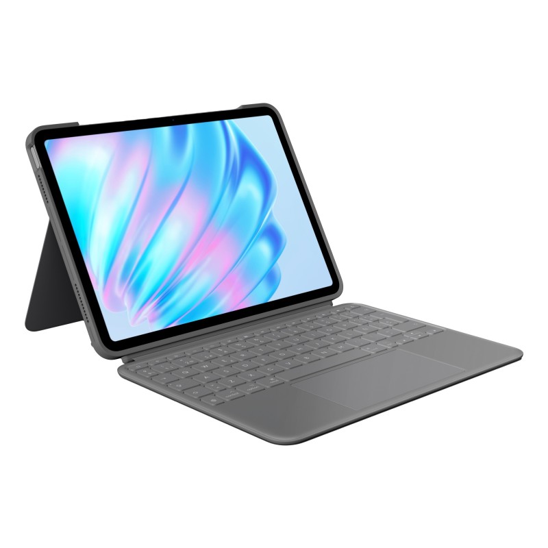Logitech Combo Touch, iPad Air 11 in (M2), iPad Air (4.ª y 5.ª Gen. - 2020, 2022), Funda con Teclado - Teclado retroiluminado