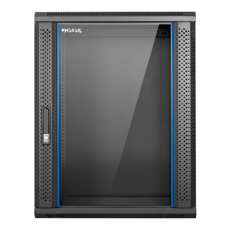 PHO 2216D armario rack 16U Bastidor de pared Negro