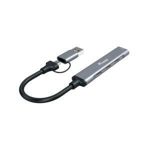 Equip 128969 hub de interfaz USB 3.2 Gen 1 (3.1 Gen 1) Type-C 5000 Mbit s Gris