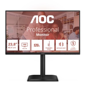 AOC E4 24E4CV pantalla para PC 60,5 cm (23.8") 1920 x 1080 Pixeles Full HD LED Negro