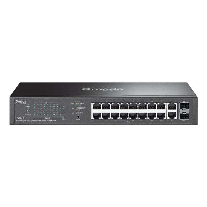 ES220GP switch Gestionado Gigabit Ethernet (10/100/1000) Energía sobre Ethernet (PoE) Negro