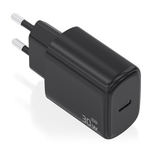 AISENS Cargador GaN 30W, 1xUSB-C PD3.0, Negro