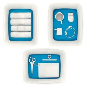 Leitz MyBox Bandeja de almacenamiento Rectangular Plástico Azul, Blanco