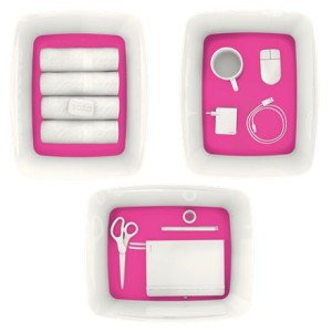 Leitz MyBox Bandeja de almacenamiento Rectangular Plástico Rosa, Blanco