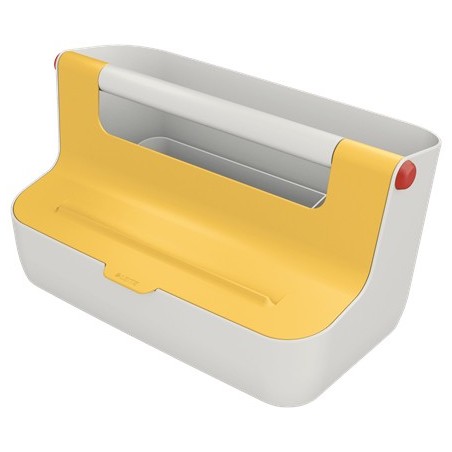 Leitz 61250019 caja de almacenaje Rectangular Acrilonitrilo butadieno estireno (ABS) Blanco, Amarillo