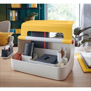 Leitz 61250019 caja de almacenaje Rectangular Acrilonitrilo butadieno estireno (ABS) Blanco, Amarillo
