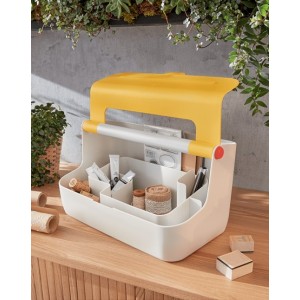 Leitz 61250019 caja de almacenaje Rectangular Acrilonitrilo butadieno estireno (ABS) Blanco, Amarillo