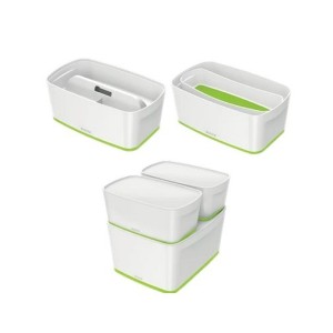 Leitz 52291054 caja de almacenaje Rectangular Plástico Verde, Blanco
