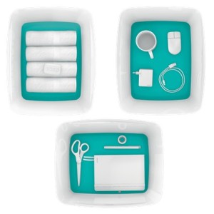Leitz 52161051 caja de almacenaje Rectangular Plástico Azul, Blanco