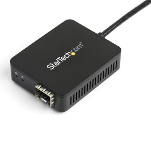 StarTech.com Adaptador USB 3.0 a Fibra Óptica - Adaptador Compacto USB a Ranura SFP Abierta - Adaptador de Red USB a Gigabit -