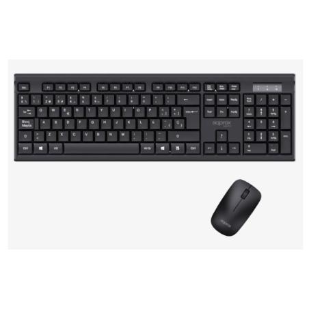 APPMX410 teclado Ratón incluido Hogar RF inalámbrico QWERTY Español Negro