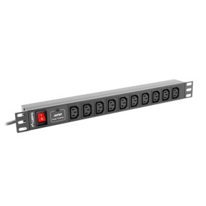 PDU-10I-0200-IEC-BK unidad de distribución de energía (PDU) 10 salidas AC 1U Negro