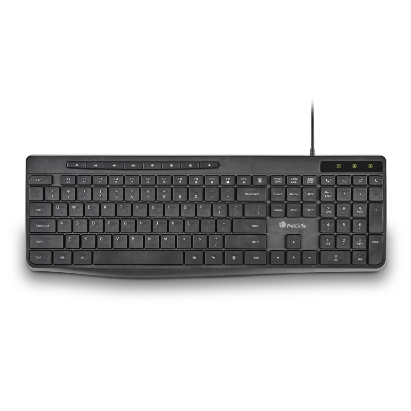 NGS SPECTRA (QUERTY, ES) teclado Hogar   Oficina USB QWERTY Español Negro