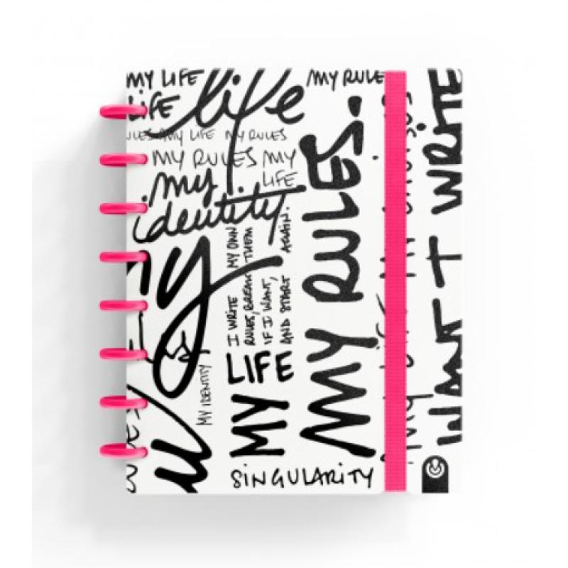 66017079 cuaderno y block A5 80 hojas Negro, Rosa, Blanco
