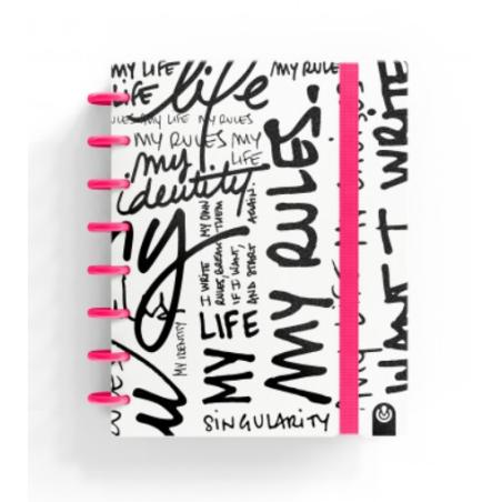 66017079 cuaderno y block A5 80 hojas Negro, Rosa, Blanco