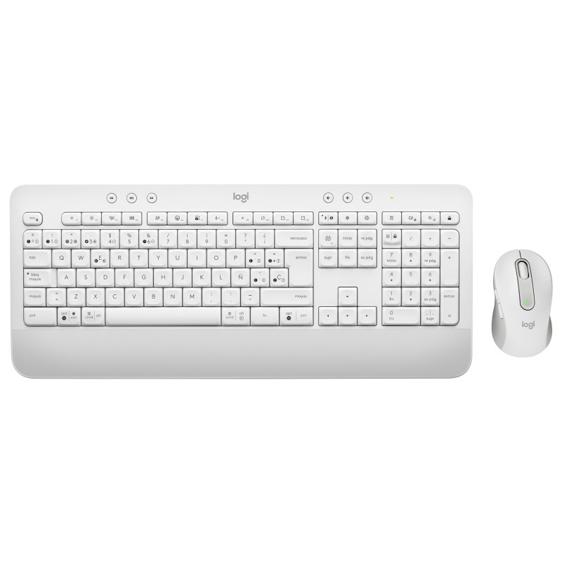 Logitech 920-011019 teclado Ratón incluido Oficina Bluetooth QWERTY Español Blanco