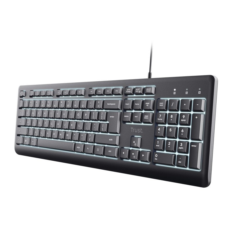 Trust Primo Beleuchtete teclado Hogar   Oficina USB QWERTY Español Negro