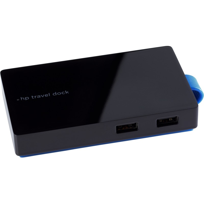 HP USB-A Travel Dock for All notebook Alámbrico USB 3.2 Gen 1 (3.1 Gen 1) Type-A Negro