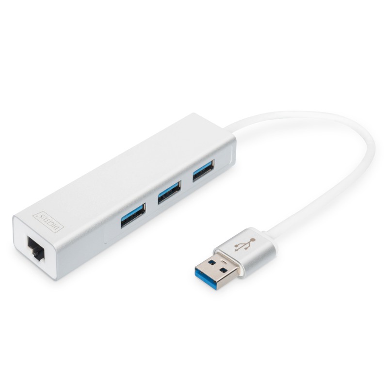 Adaptador LAN Gigabit y concentrador USB 3.0 de 3 puertos