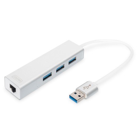 Adaptador LAN Gigabit y concentrador USB 3.0 de 3 puertos
