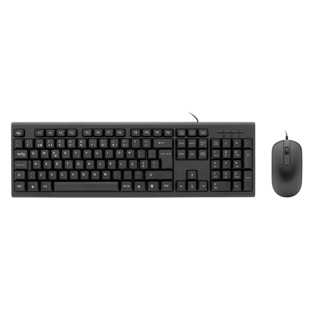 CoolBox KIT DE TECLADO+RATON USB PORTUGUES MEMBRANA+OPTICO 1000 DPI RESISTENTE A SALPICADURAS