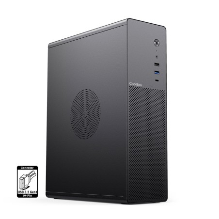 CoolBox CAJA MATX SLIM T100 USB-C 3.2 GEN1 FULL METAL S FTE + 1 VENT. 90MM